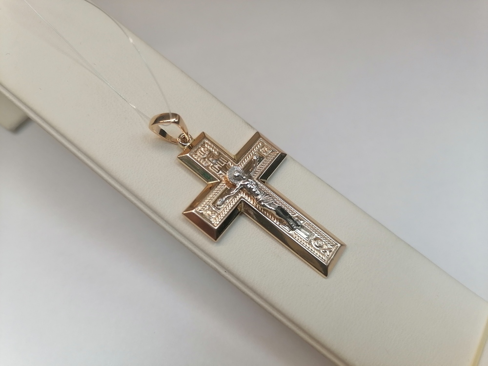 ПОДВЕСКА КРЕСТ без камня (Au 585)