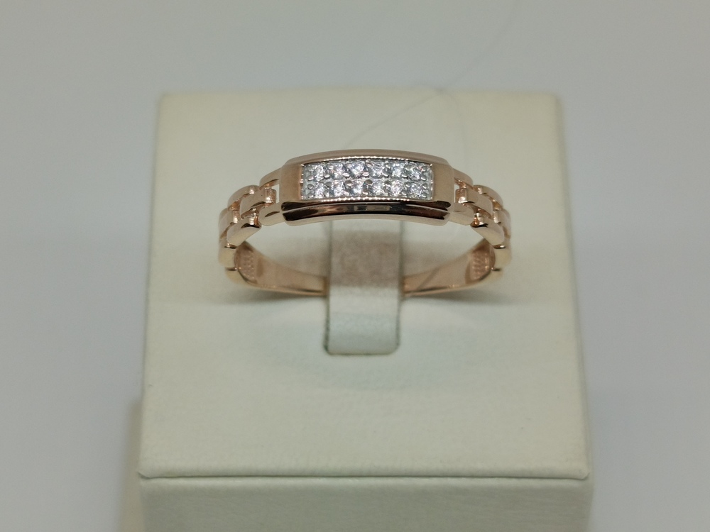 КОЛЬЦО С КАМНЯМИ (Au 585)