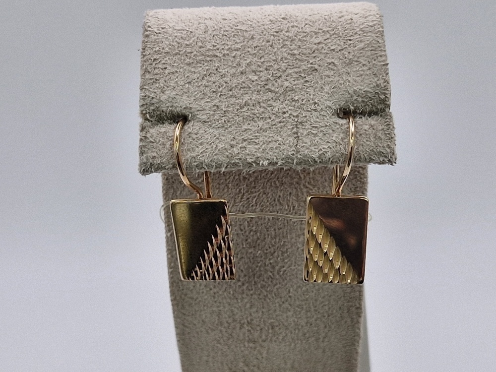 СЕРЬГИ ПЕТЕЛЬКА без камня (Au 585)