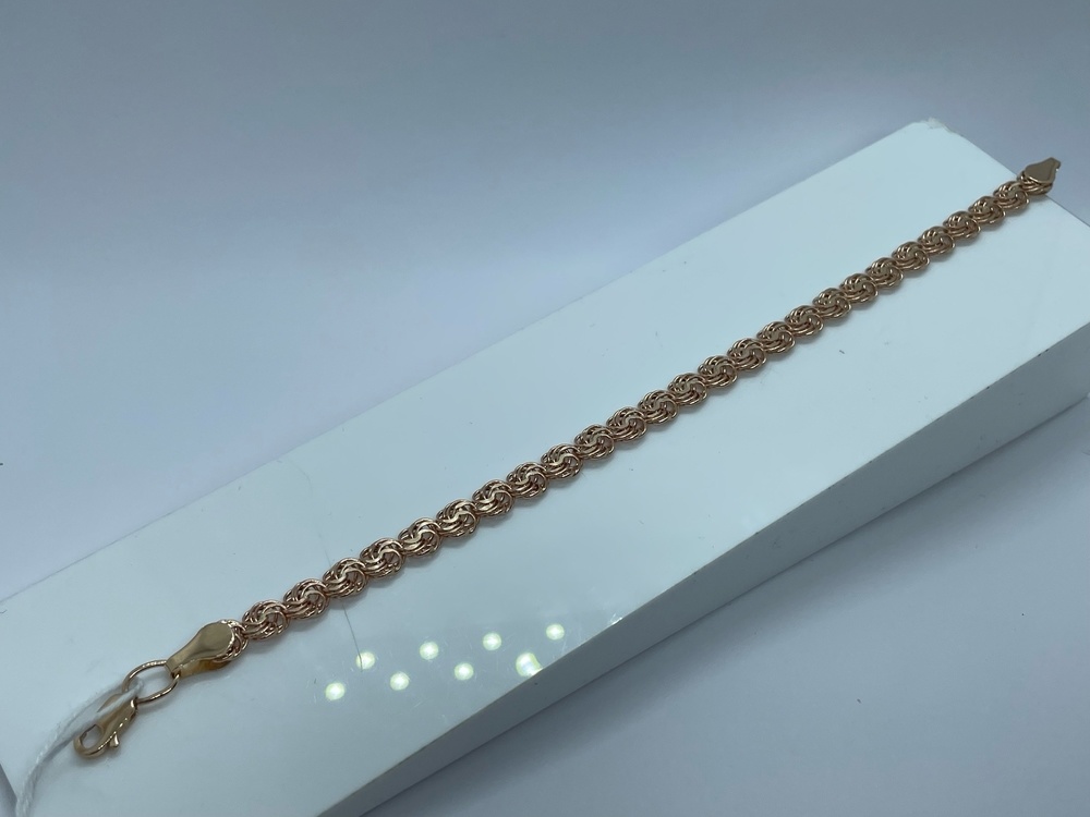 Роза Б050 БРАСЛЕТ ПУСТОТЕЛЫЙ Роза (Au 585)