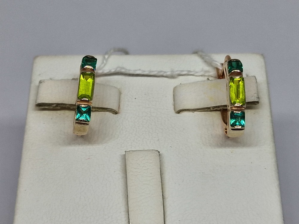 СКМИ585 СЕРЬГИ С КАМНЯМИ (Au 585)