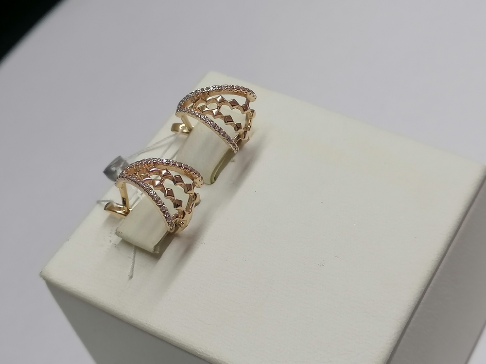 СКМИ585 СЕРЬГИ С КАМНЯМИ (Au 585)