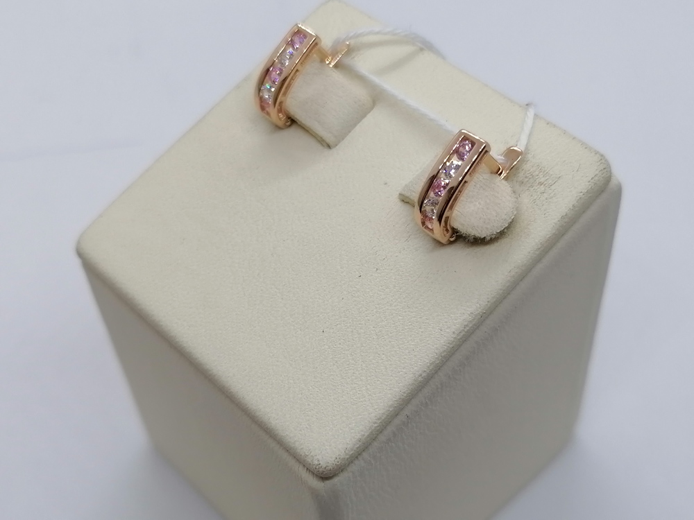 СКМИ585 СЕРЬГИ С КАМНЯМИ (Au 585)