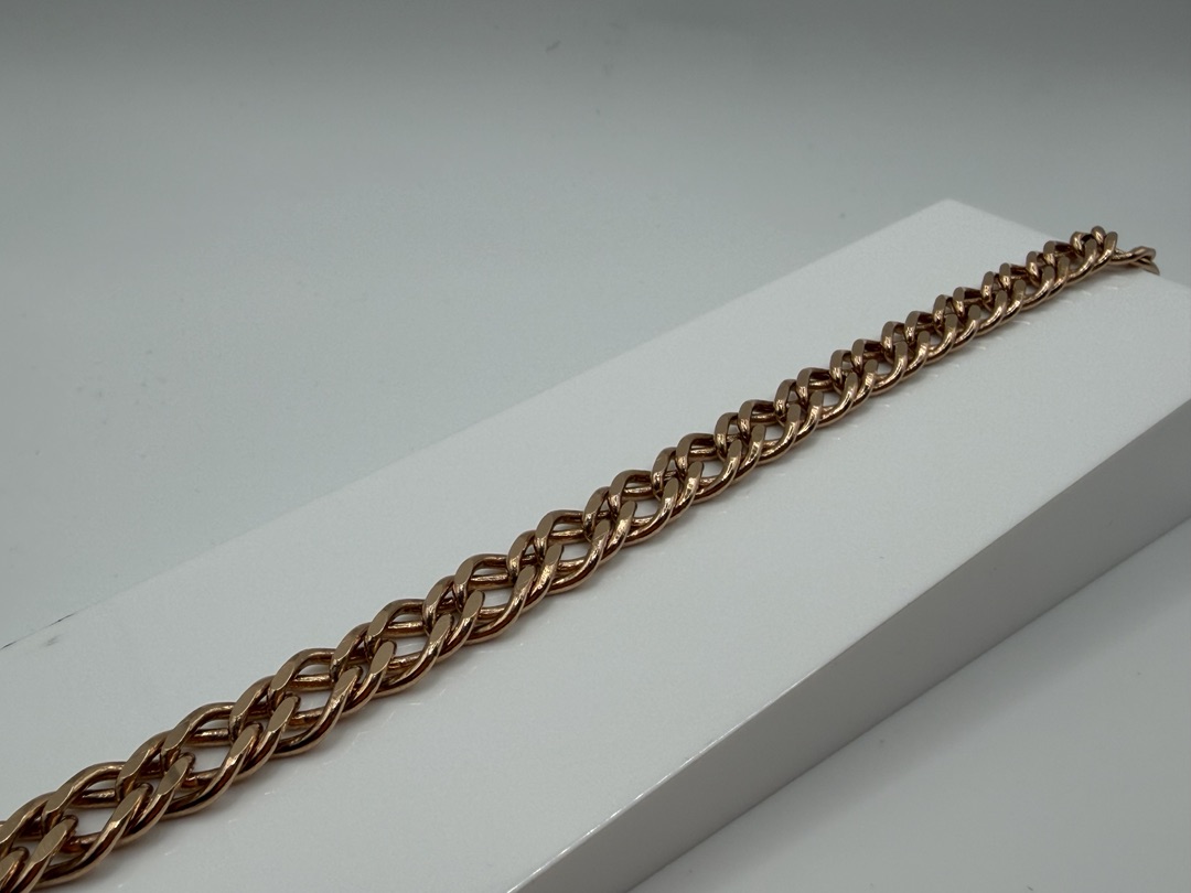 БРАСЛЕТ ПОЛНОВЕСНЫЙ Ромб двойной Au 585