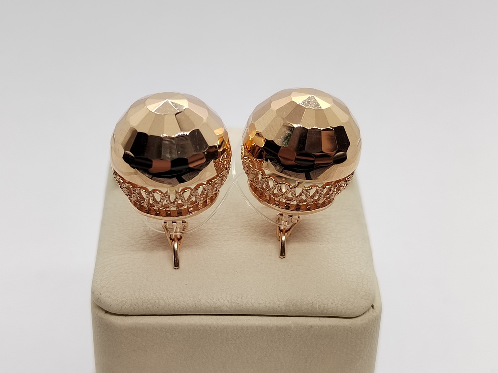 2007А-1 СЕРЬГИ ПЕТЕЛЬКА без камня (Au 585)