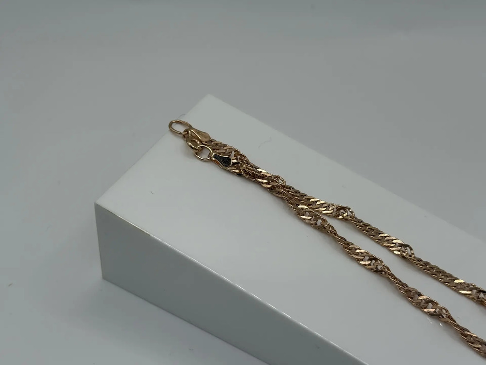 ЦЕПЬ ПУСТОТЕЛАЯ Сингапур (Au 585)