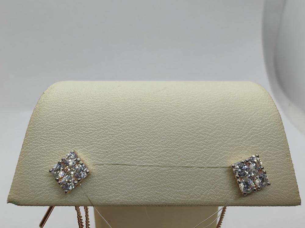 01-218608 СЕРЬГИ С КАМНЯМИ (Au 585)