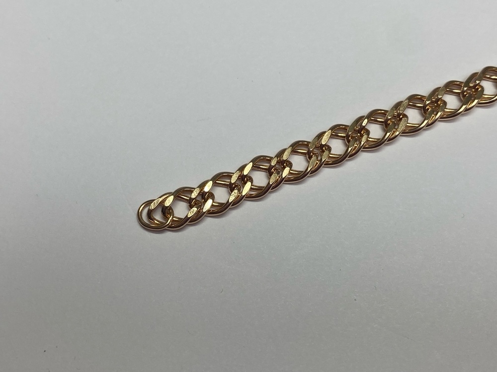 БРАСЛЕТ ПУСТОТЕЛЫЙ Ромб двойной (Au 585)