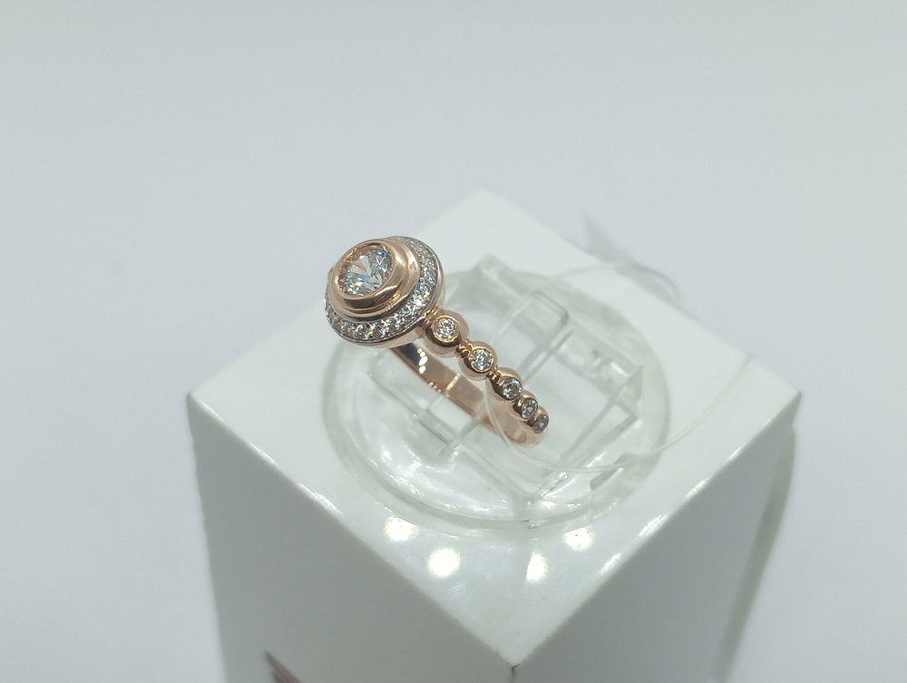 КОЛЬЦО С КАМНЯМИ (Au 585)