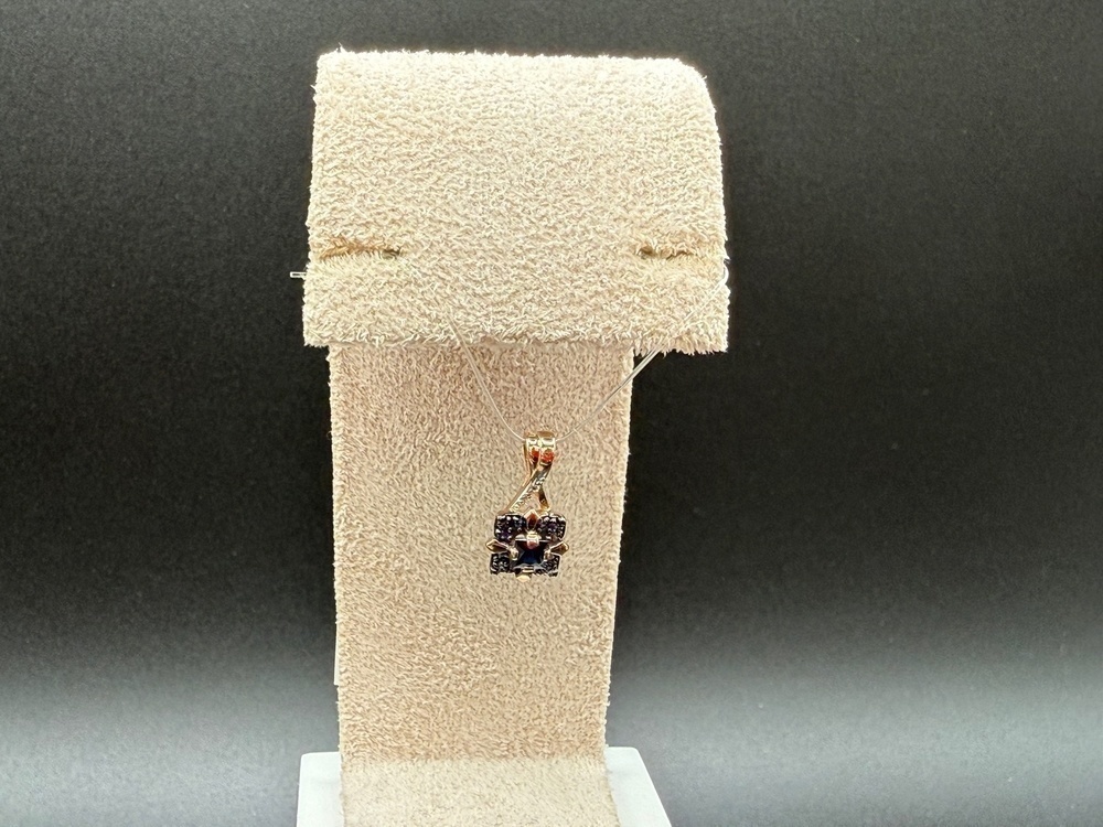 ПОДВЕСКА Бриллиант, сапфир (Au 585)