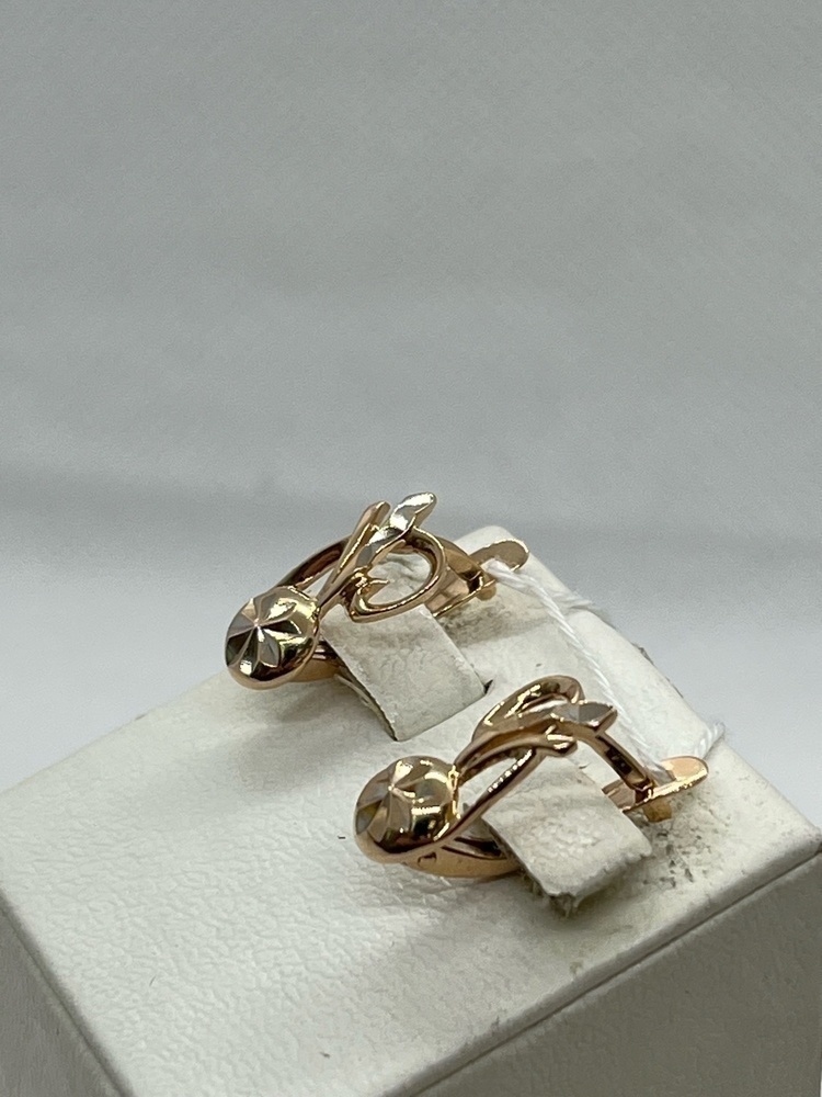 СЕРЬГИ БЕЗ КАМНЯ (Au 585)