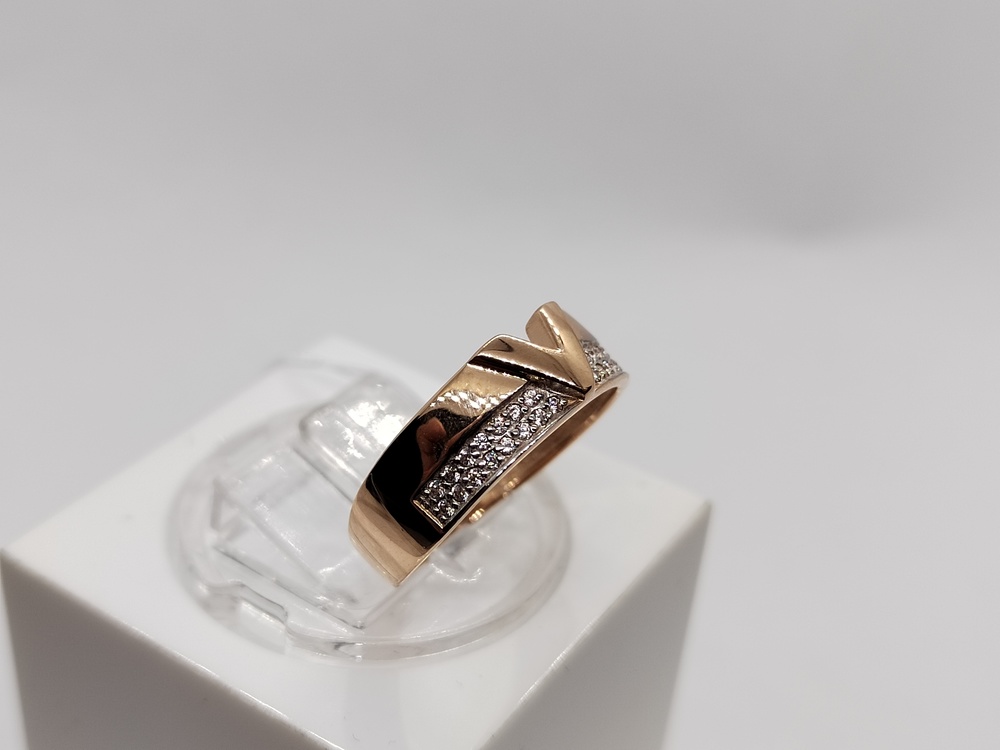 КОЛЬЦО С КАМНЯМИ (Au 585)