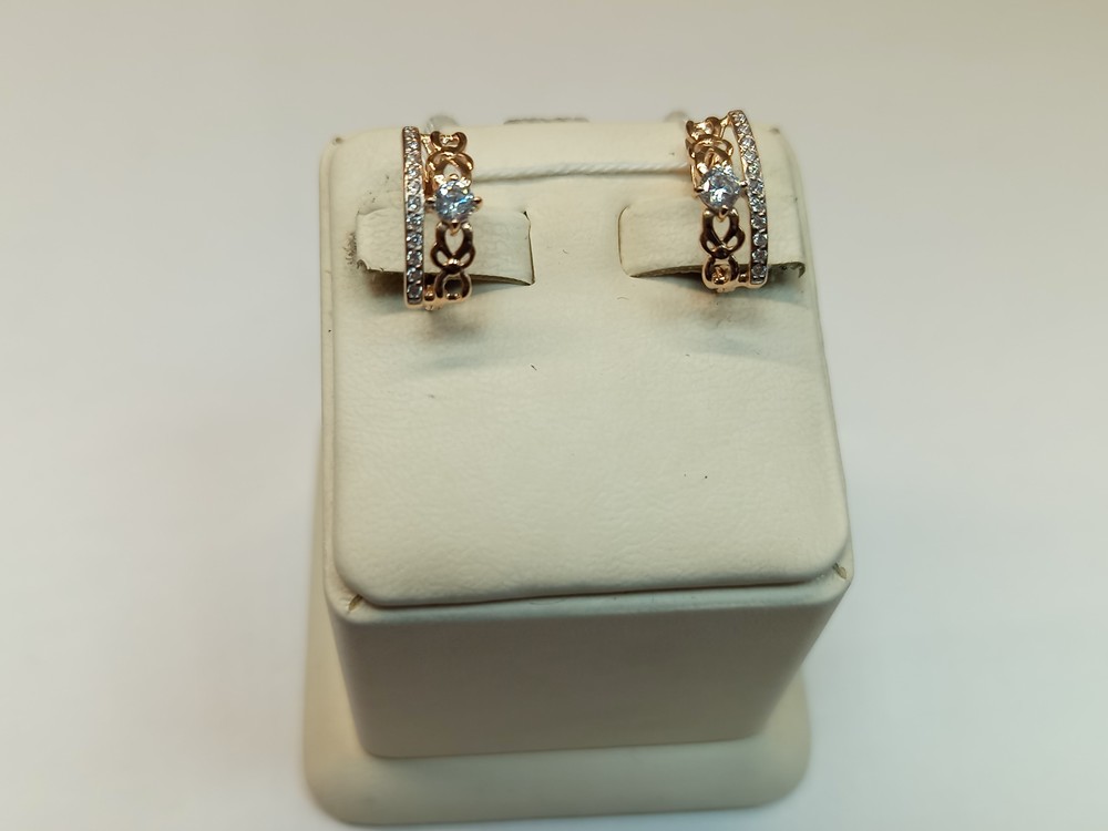 СКМИ585 СЕРЬГИ С КАМНЯМИ (Au 585)