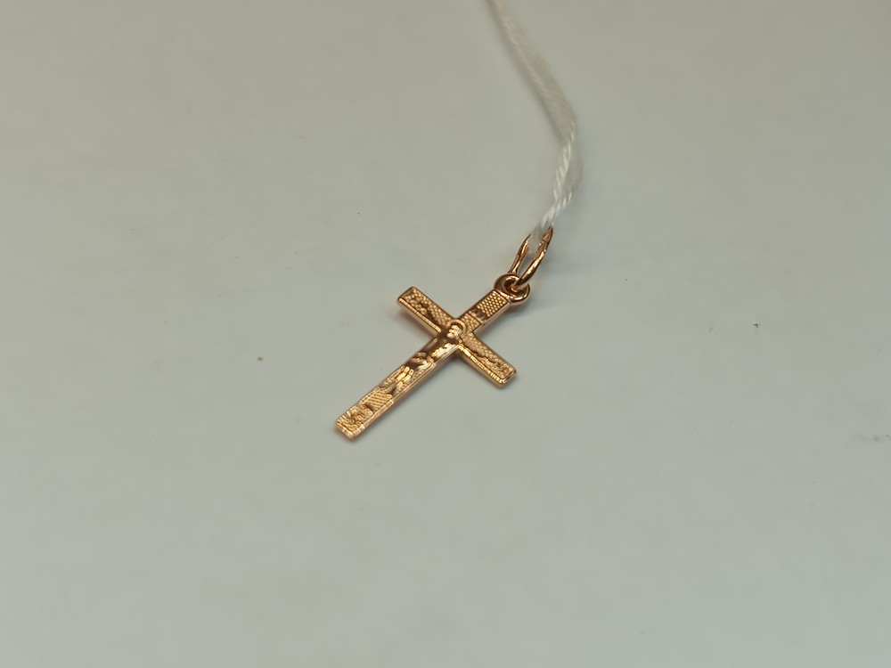 ПОДКБК585 ПОДВЕСКА КРЕСТ БЕЗ КАМНЯ (Au 585)