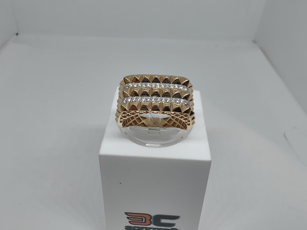 КОЛЬЦО С КАМНЯМИ (Au 585)