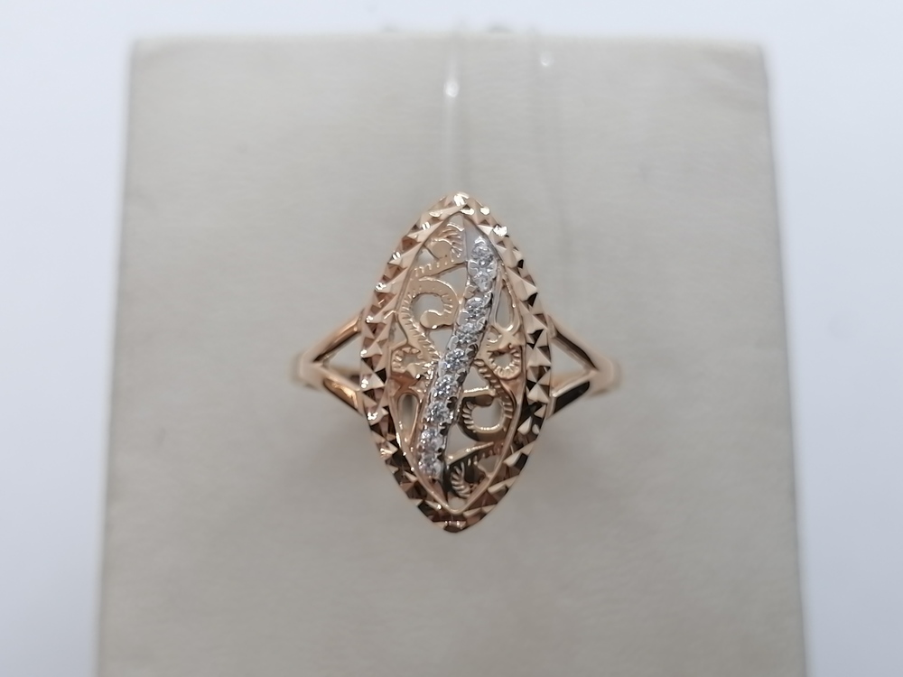 КОЛЬЦО С КАМНЯМИ (Au 585)