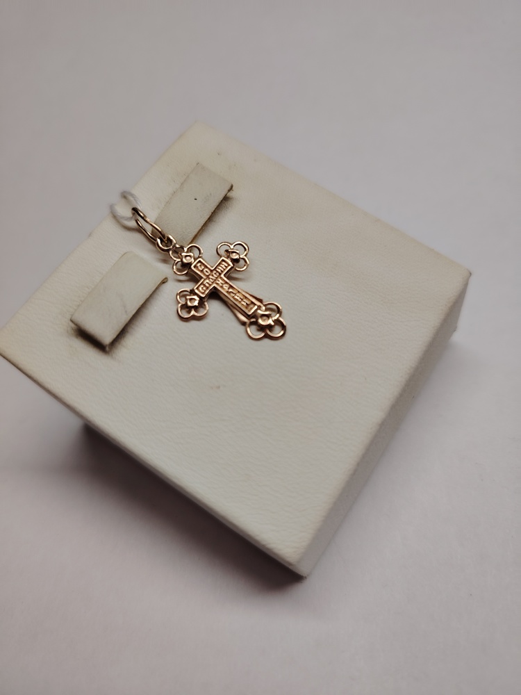 ПОДКБК585 ПОДВЕСКА КРЕСТ БЕЗ КАМНЯ (Au 585)