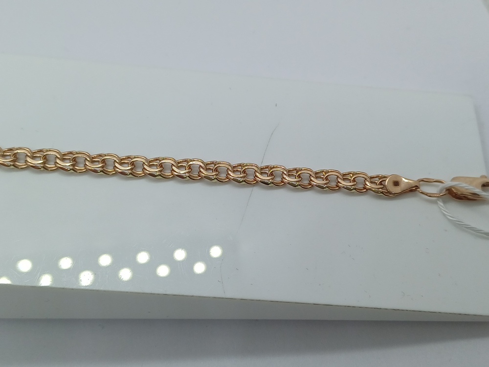 БЛБ585 БРАСЛЕТ ПОЛНОВЕСНЫЙ Бисмарк (Au 585)