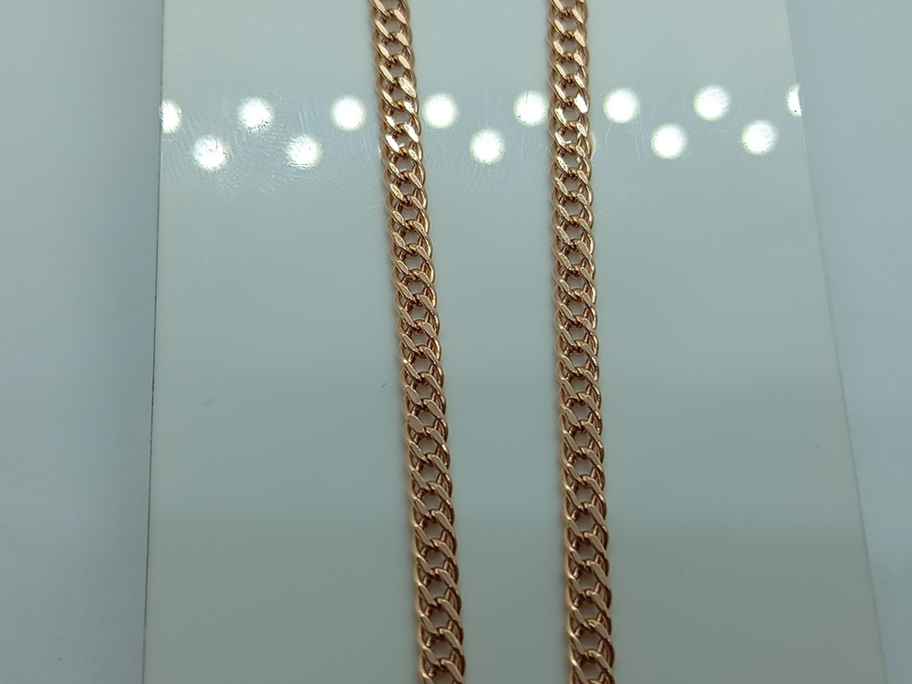 ЦЕПЬ ПУСТОТЕЛАЯ Ромб двойной (Au 585)