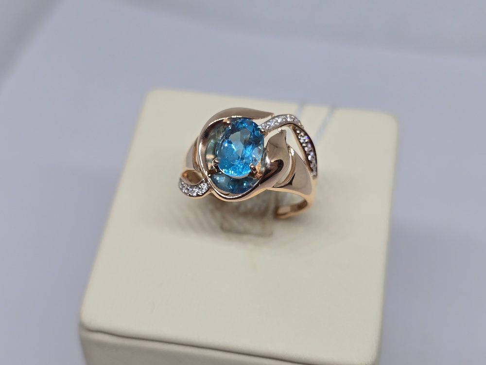 КОЛЬЦО С КАМНЯМИ (Au 585)