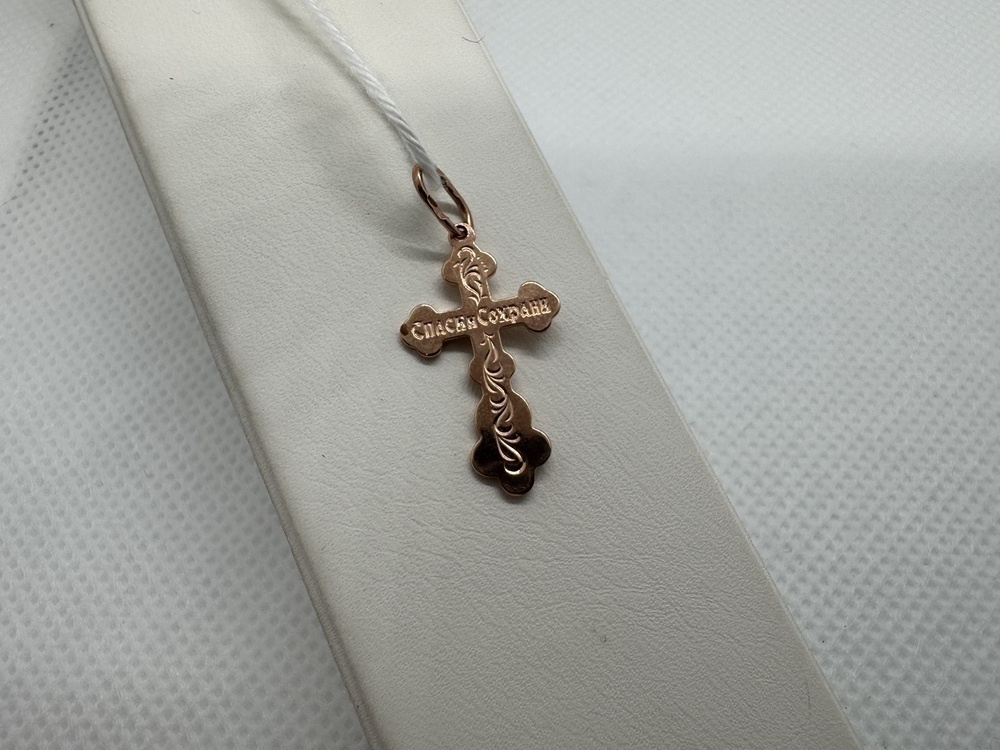 ПОДВЕСКА КРЕСТ БЕЗ КАМНЯ (Au 375)