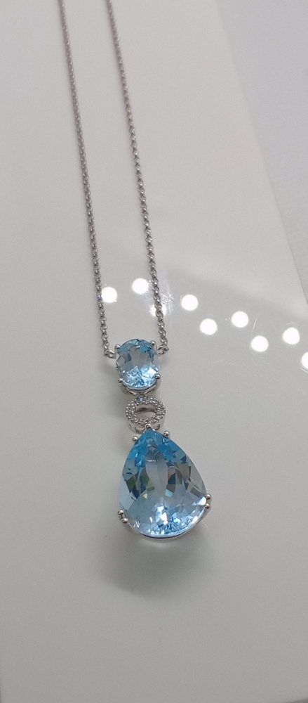 КОЛЬЕ С КАМНЯМИ Au 585