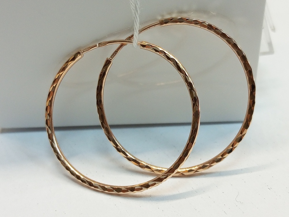 СКОН585 СЕРЬГИ КОНГО (Au 585)