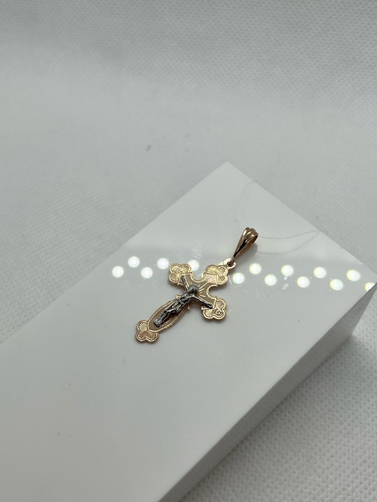 ПОДВЕСКА КРЕСТ без камня (Au 585)