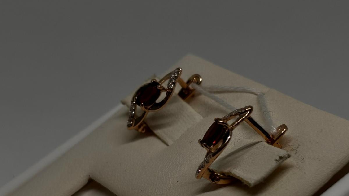 СЕРЬГИ С КАМНЯМИ (Au 585)