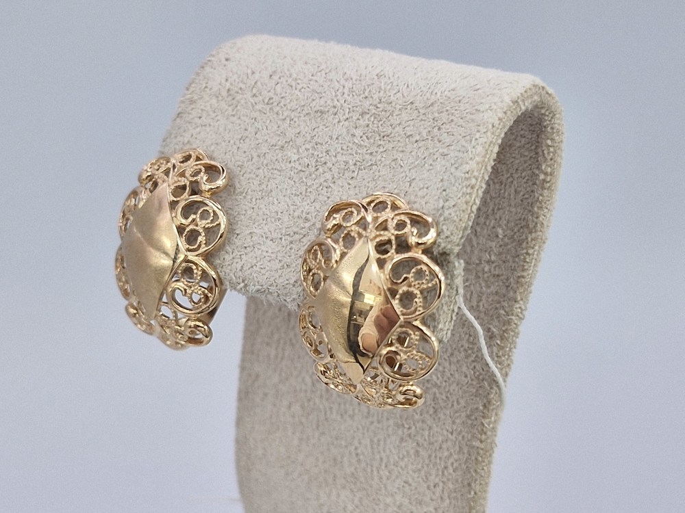 СБКМ585 СЕРЬГИ БЕЗ КАМНЯ (Au 585)