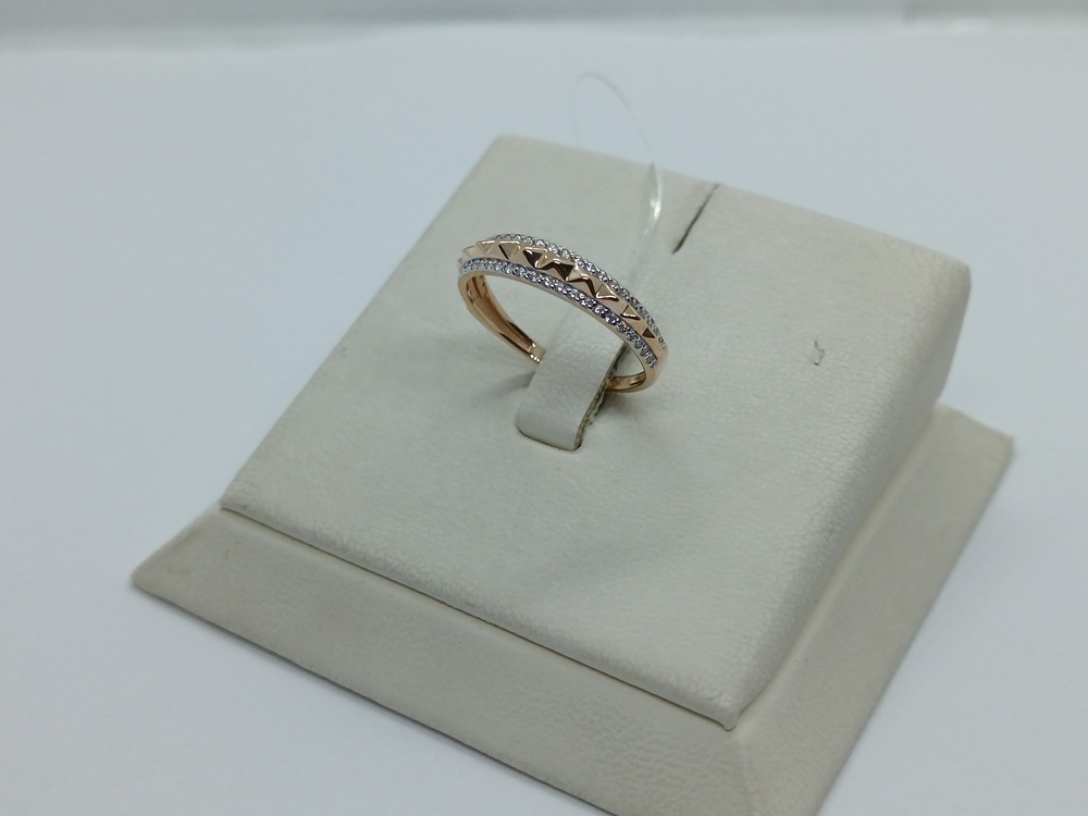 КОЛЬЦО С КАМНЯМИ (Au 585)