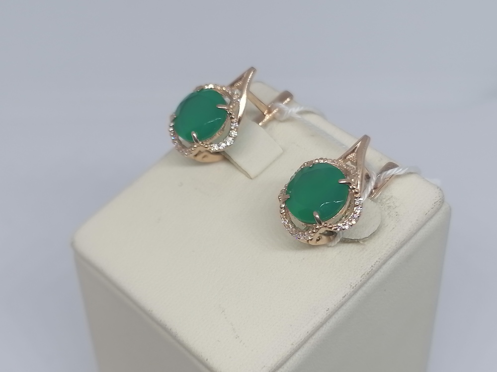 СКМИ585 СЕРЬГИ С КАМНЯМИ (Au 585)