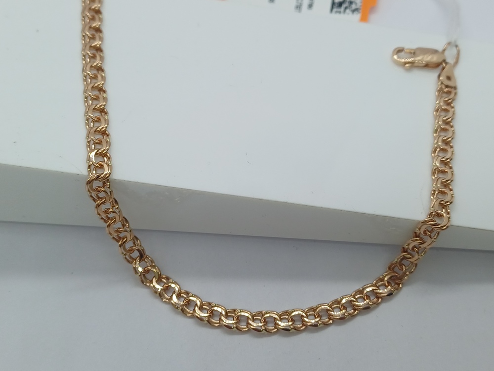 БЛБ585 БРАСЛЕТ ПОЛНОВЕСНЫЙ Бисмарк (Au 585)