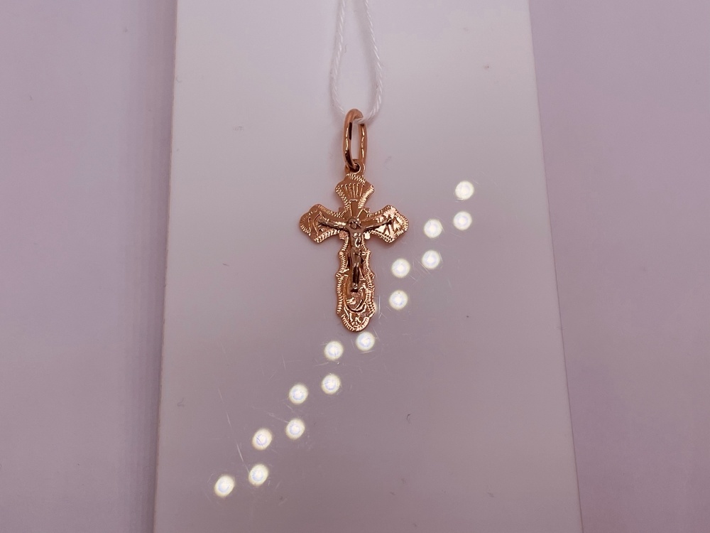 ПОДКБК585 ПОДВЕСКА КРЕСТ БЕЗ КАМНЯ (Au 585)