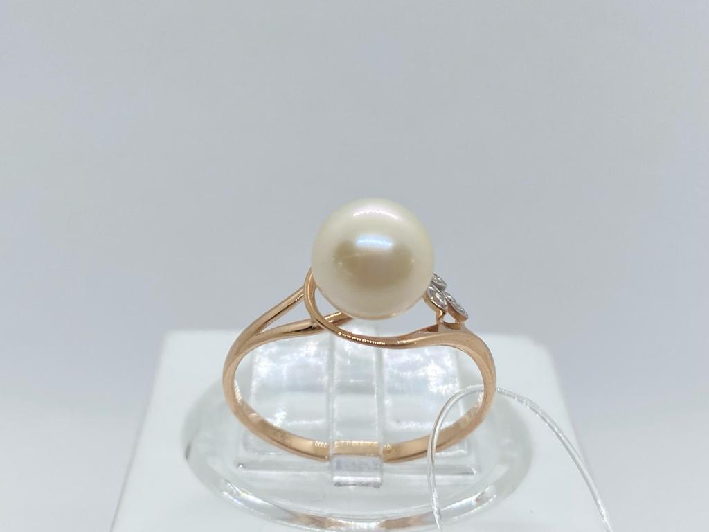 КОЛЬЦО ЖЕМЧУГ с камнями (Au 585)