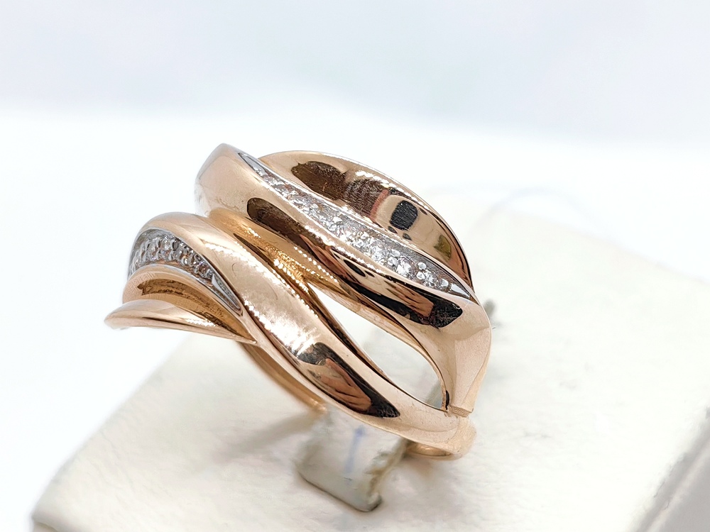 КОЛЬЦО С КАМНЯМИ (Au 585)