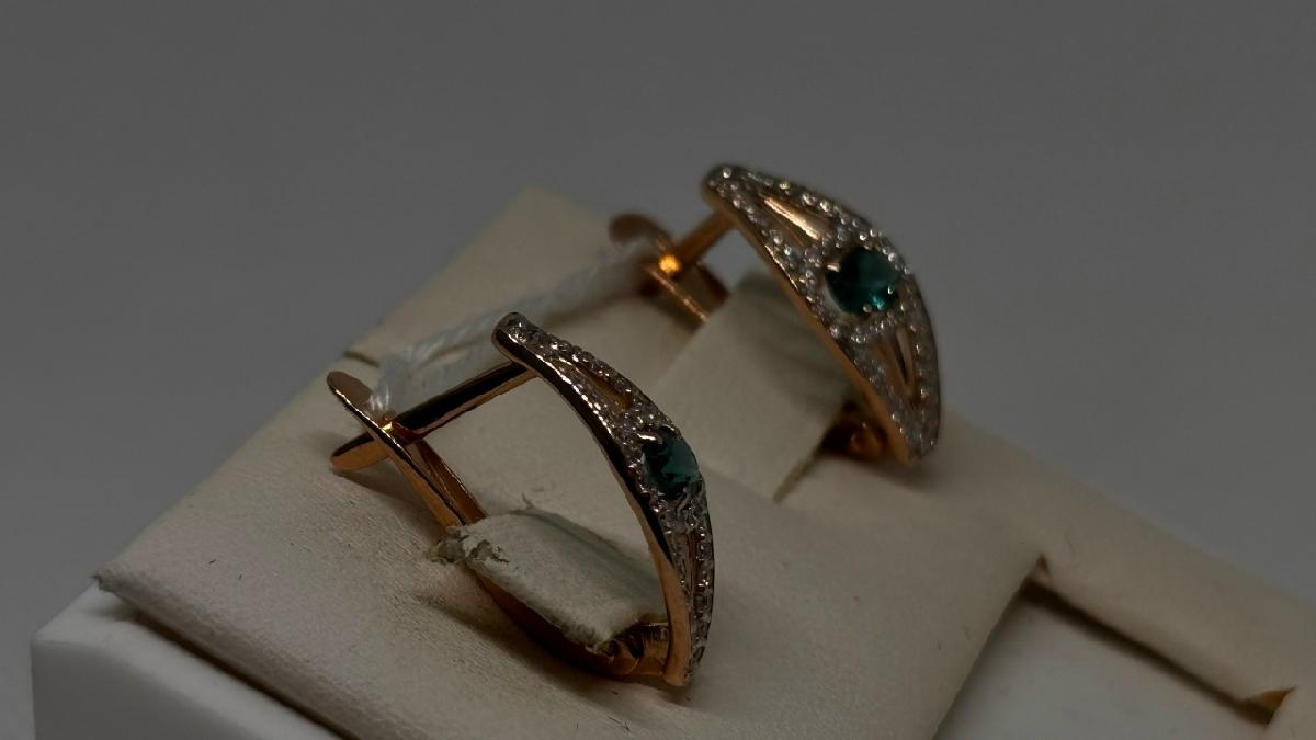 СЕРЬГИ С КАМНЯМИ (Au 585)