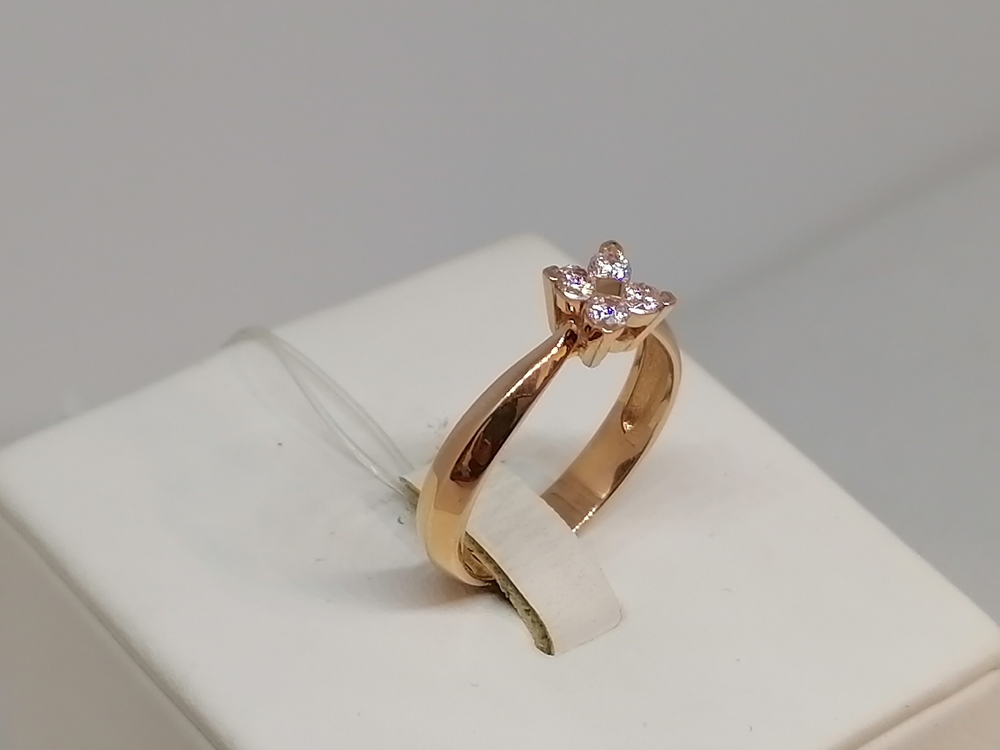 КОЛЬЦО С КАМНЯМИ (Au 585)