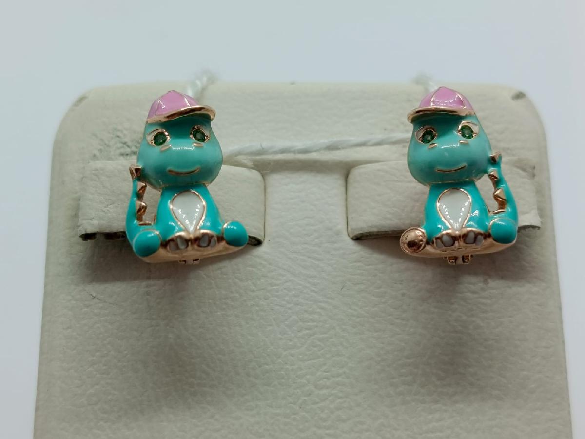 СКМИ585 СЕРЬГИ С КАМНЯМИ (Au 585)