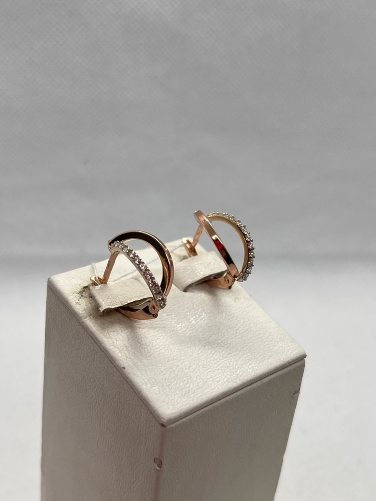 СКМИ585 СЕРЬГИ С КАМНЯМИ (Au 585)