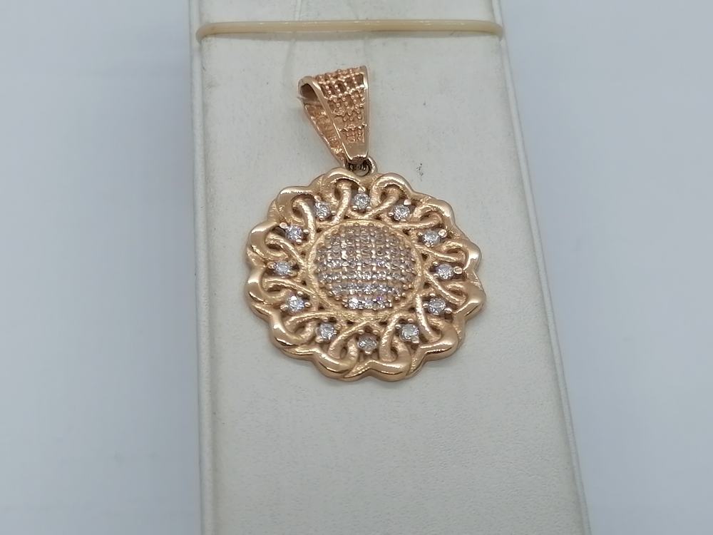1910 ПОДВЕСКА С КАМНЯМИ (Au 585)