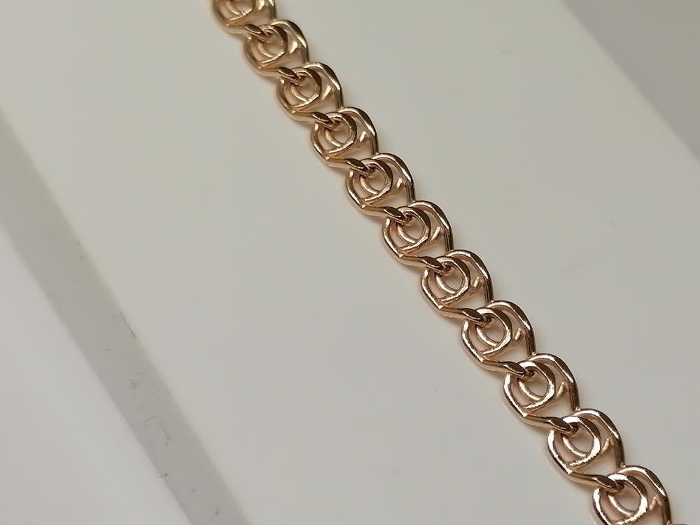 7080270П-17 БРАСЛЕТ ПУСТОТЕЛЫЙ Лав (Au 585)