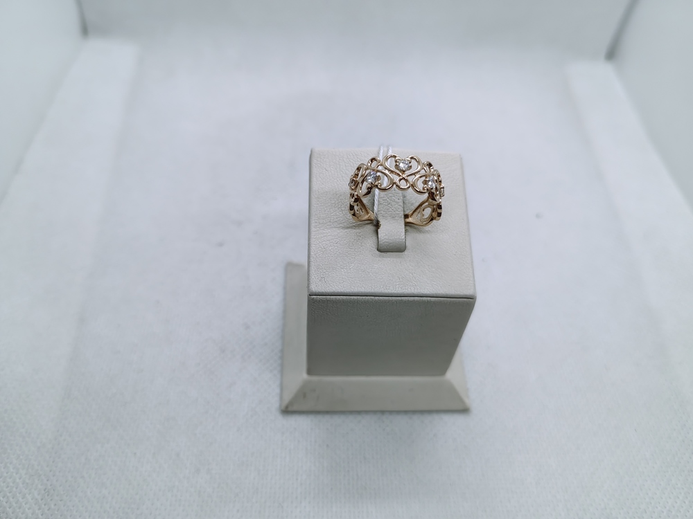 КОЛКМИ585 КОЛЬЦО С КАМНЯМИ (Au 585)