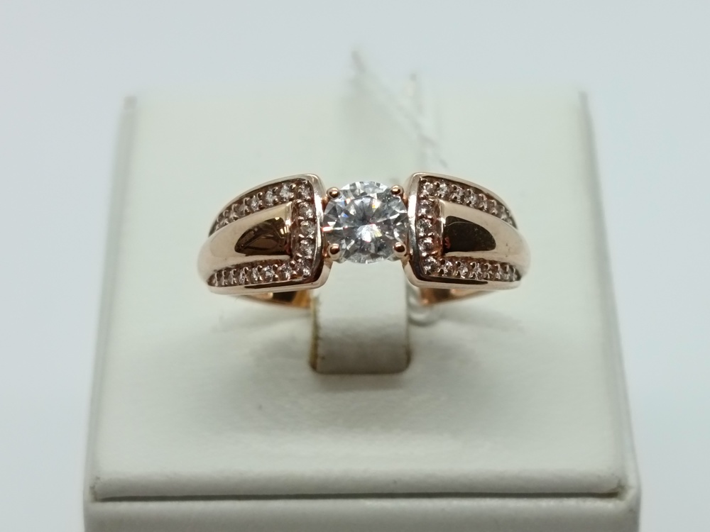 КОЛЬЦО С КАМНЯМИ (Au 585)