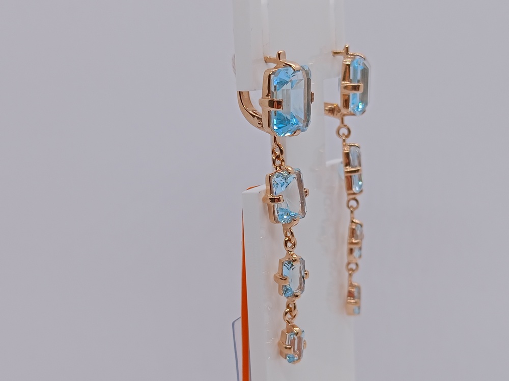 СКМИ585 СЕРЬГИ С КАМНЯМИ (Au 585)