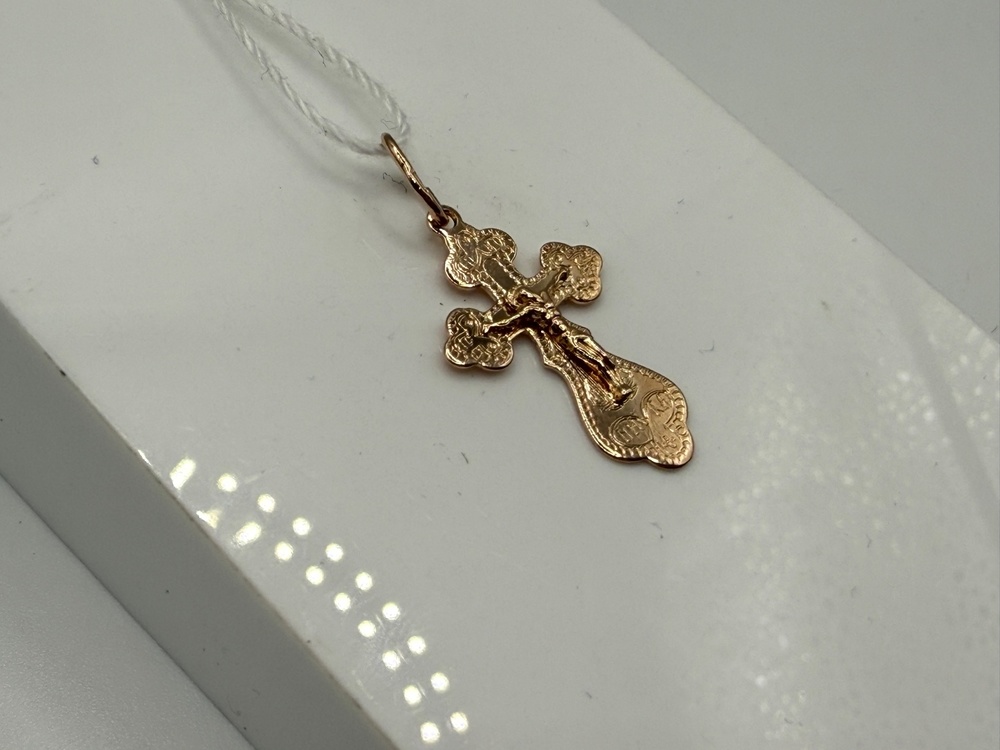 ПОДКБК585 ПОДВЕСКА КРЕСТ БЕЗ КАМНЯ (Au 585)