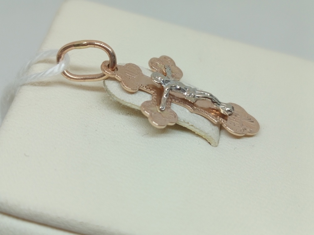 ПОДКБК585 ПОДВЕСКА КРЕСТ БЕЗ КАМНЯ (Au 585)