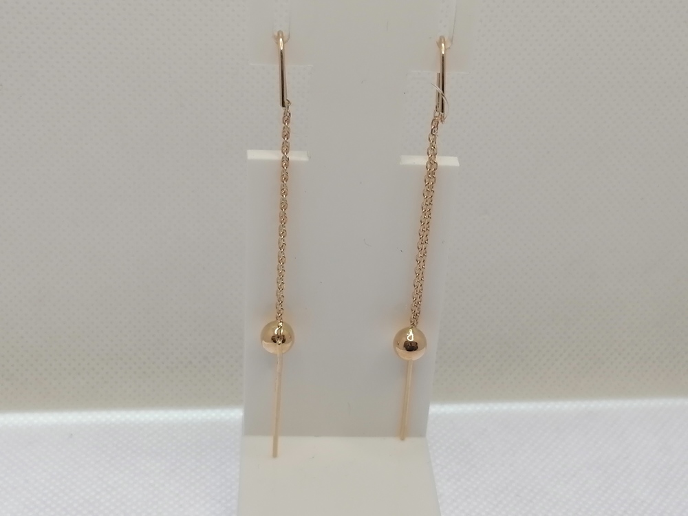 СЕРЬГИ ПРОДЕВКИ без камня (Au 585)