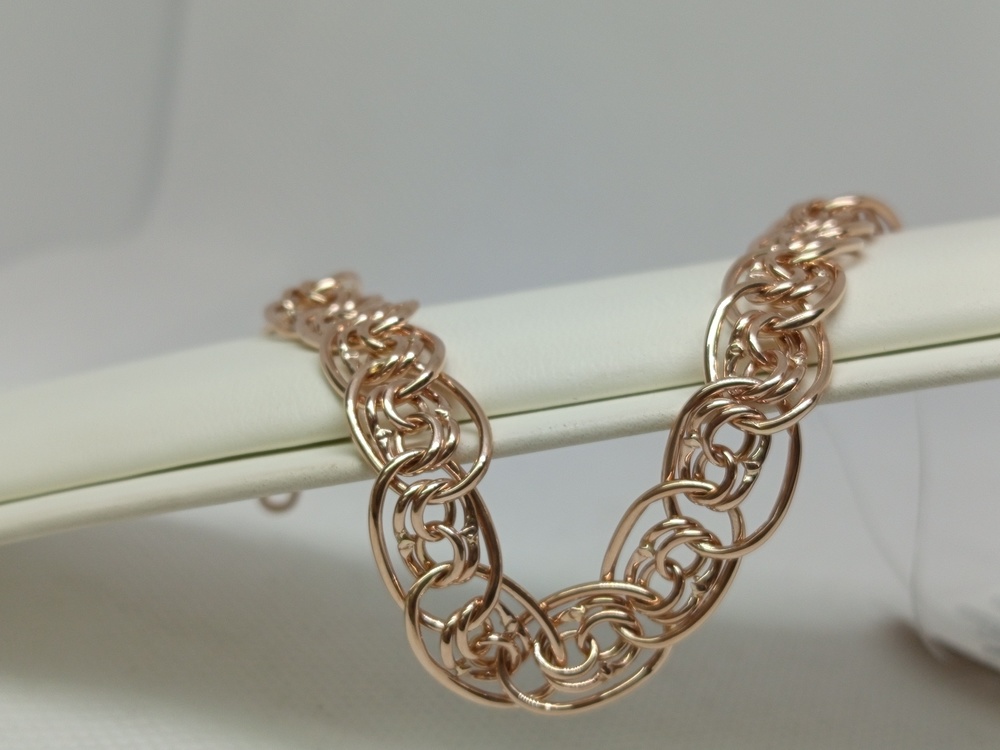 Бр-003 БРАСЛЕТ ПУСТОТЕЛЫЙ Нона-бисмарк (Au 585)