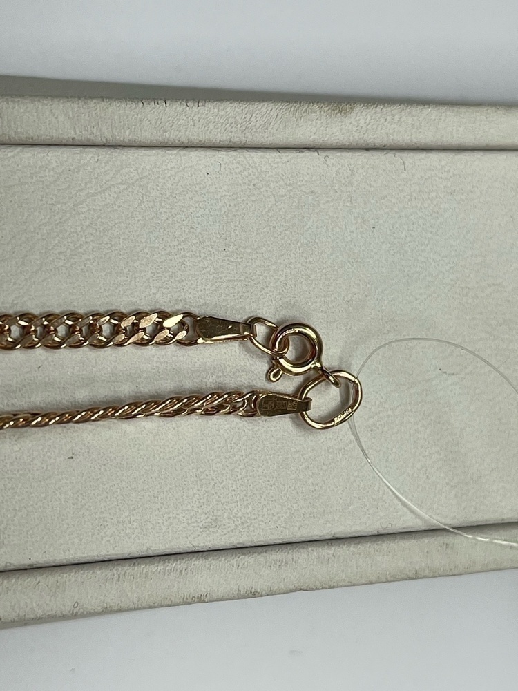 ЦЕПЬ ПУСТОТЕЛАЯ Ромб двойной (Au 585)